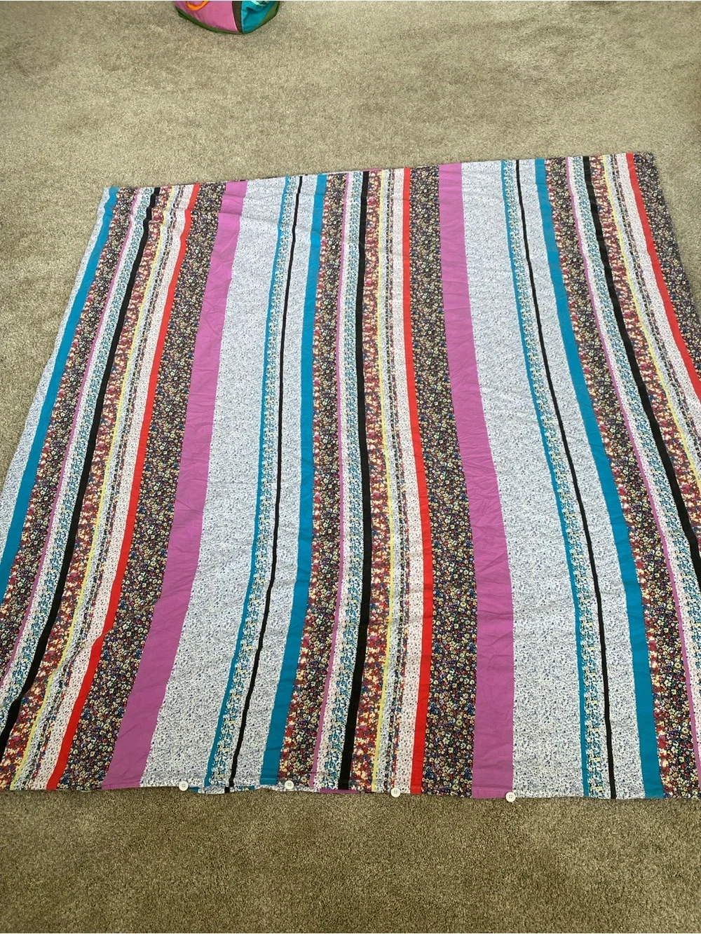 Organic Cotton Bohemian Colorful Patchwork Striped Floral Duvet Cover king